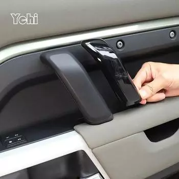 LHD RHD ABS углеродное волокно двери автомобиля, внутренняя ручка двери, декоративная наклейка, аксессуары для Land Rover Defender 110-2023 Style A Carbon Fiber