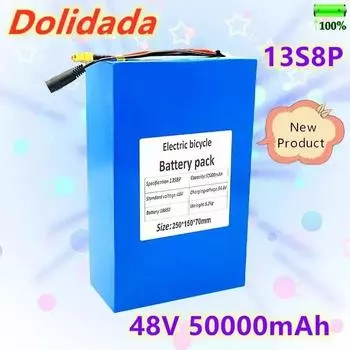 Li-ion 50000MAH 48V 13S8P Suit Citycoco Motorized Scooter Use Battery Model Aircraft Electric Tools Cartssolar Energy Inverters зелёный