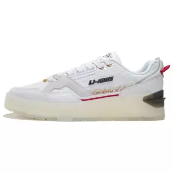 Li Ning 001 Btc Btc Boom противоскользящие амортизирующие прочные низкие кроссовки для скейтбординга мужские белые AGCS129-1 42