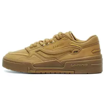 Li Ning 001 Btc Prm нескользящие низкие кроссовки для скейтбординга мужские кроссовки желто-коричневые AGCT219-4 40