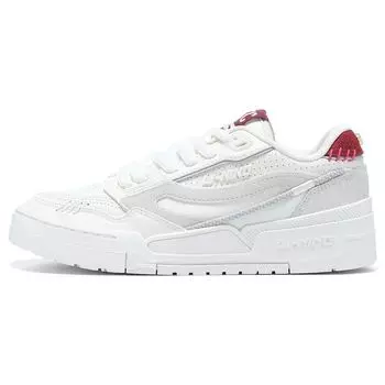 Li Ning 001 Btc Prm прочные дышащие низкие кроссовки для скейтбординга женские белые серые AGCT004-3 37