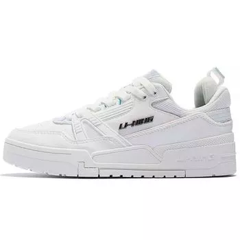 Li Ning 001 Btc Удобные мягкие классические повседневные низкие кроссовки женские кроссовки белые синие AGCS104-2 35