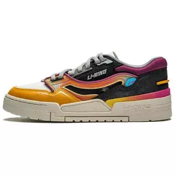 Li Ning 001 BTC универсальные ретро-кеды для скейтбординга мужские кроссовки оранжевые черные белые AGCU053-3 41