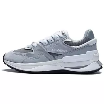 Li Ning 001 Chuxin V2 износостойкие дышащие низкие спортивные повседневные туфли мужские кроссовки серые белые AGCT017-3 39
