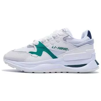 Li Ning 001 Chuxin V2 износостойкие дышащие низкие спортивные повседневные туфли женские кроссовки белые зеленые AGCT018-1 36