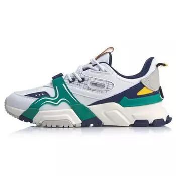 Li Ning 001 Journey Mesh Прочные дышащие низкие спортивные повседневные туфли Мужские кроссовки Белый Зеленый Синий AGCQ005-1 41