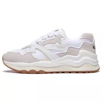 Li Ning 001 Mountain And Sea Fabric Synthetic Leather Нескользящие износостойкие низкие спортивные повседневные туфли женские кроссовки Standard-White AZGT008-5 35