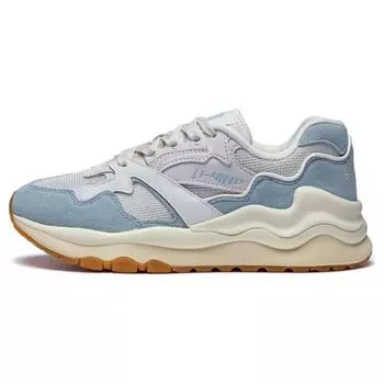Li Ning 001 Mountain And Sea износостойкие дышащие низкие спортивные повседневные туфли женские кроссовки белые синие AZGT008-4 36