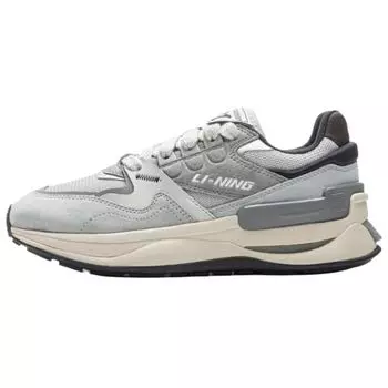 Li Ning 001 Оригинальные Удобные Универсальные Амортизирующие Прочные Низкие Повседневные Кроссовки Женские серые AGCV010-2 35