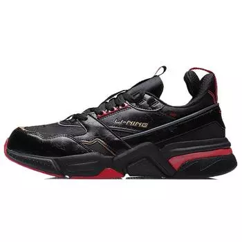 Li Ning 001 Qicheng Cny амортизирующие износостойкие нескользящие дышащие низкие кроссовки для бега мужские кроссовки черные красные AGCR025-2 40