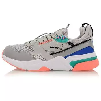 Li Ning 001 Qicheng дышащие сбалансированные легкие повседневные туфли с низким верхом женские кроссовки микро-кристалл-серый AGCP082-1 35