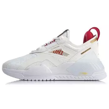 Li Ning 001 T2000 модные повседневные прочные легкие кроссовки с низким верхом женские кроссовки белые красные AGLQ002-6 35