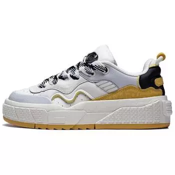 Li Ning 001 Unblock Классические Повседневные Прочные Легкие Низкие Кеды Женские кроссовки Белый Платиновый AGCT096-2 35