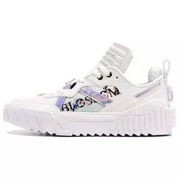 Li Ning 001 Unblock Sakura Limited прочные дышащие низкие кроссовки для скейтбординга женские белые AGCR346-1 37