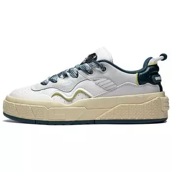 Li Ning 001 Unblock Удобные Универсальные Нескользящие Прочные Низкие Повседневные Туфли Женские Кроссовки Белые Зеленые AGCT096-1 35