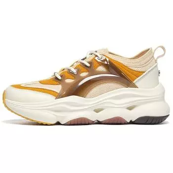 Li-Ning 1990 Classic Series Casual Versatile Non-Slip Wear-Resistant Low-Top Sports Shoes Women Sneakers Yellow ALFS190-2 37