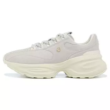 Li-Ning 1990 Cloud Dress Comfortable Non-Slip Wear-Resistant Low-Top Running Shoes Women sneaker Bone-White ALJT062-1 36