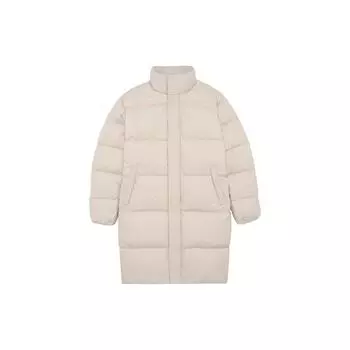 Li-Ning 1990 Commuter Series Solid Color Loose Long Down Jacket Men Outerwear Dawn-Gray AYMT185-1 L