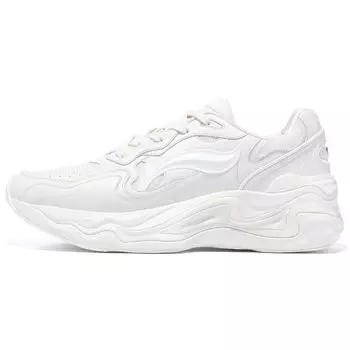 Li-Ning 1990 Lava Lightweight High Resilience Non-Slip Wear-Resistant Low-Top Sports Casual Shoes Women Sneakers Cream-White ALJT016-2 37