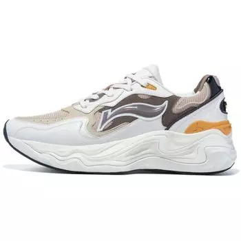 Li-Ning 1990 Lava Lightweight High Resilience Low Top Sports Casual Shoes Men Sneakers White Brown ALJT005-3 40