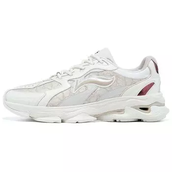 Li-Ning 1990 Lava Non-Slip Wear-Resistant Low-Top Sports Casual Shoes Women Sneakers White Gray ALJT012-2 37