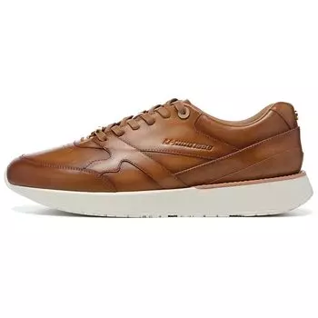 Li-Ning 1990 Leather Non-Slip Wear-Resistant Low-Top Sports Casual Shoes Men Sneakers Yellow Brown ALJT007-2 42