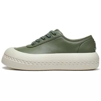 Li-Ning 1990 Mysterious Chain Non-Slip Wear-Resistant Low-Top Skate Shoes Women Sneakers Green ALHT072-2 36