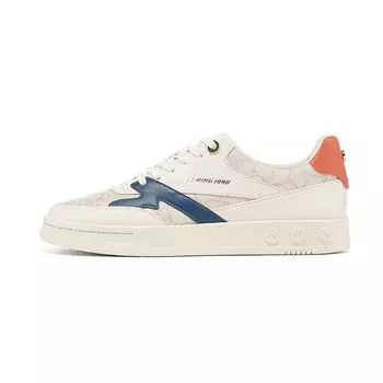 Li-Ning 1990 Slip Resistant Durable Rebound Shock Absorption Low Top Skate Shoes Men sneaker White Blue ALHT065-1 41