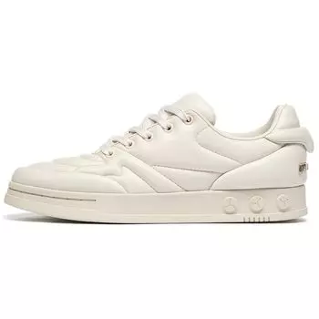 Li-Ning 1990 Wear-Resistant Non-Slip Low-Top Skate Shoes Women Sneakers Swan-White ALHS040-1 37