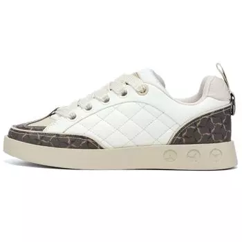 Li-Ning 1990 Wind Chime 2 Retro Color Block Sports Low-Top Sneakers Women sneakers White Brown ALHT032-3 37