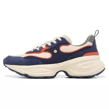 Li-Ning 1990 Yunshang Classic Retro Sports Non-Slip Wear-Resistant Breathable Low-Top Running Shoes Men Sneakers Blue Yellow ALJT053-4 42