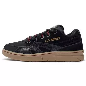 Li Ning 937 Deluxe SP Low Suede Leather Удобные Универсальные Нескользящие Амортизирующие Прочные Легкие Низкие Кроссовки Для Скейтбординга Мужские Кроссовки AGBR095-3 42