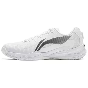 Li Ning Accel Pro Удобные Универсальные Нескользящие Прочные Низкие Теннисные Кроссовки Унисекс Белые Черные ATAV007-1 41