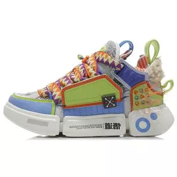 Li Ning Ace Remake Wudao 2 One Piece Woven Low Top Lifestyle Casual Shoes Women sleeve Vibrant-Green AGWR020-2 38
