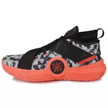 Li Ning All City 7 Серия Уэйда Амортизация Противоскользящие Износостойкие Высокие Баскетбольные Кроссовки Мужские Кроссовки Черный Красный ABAP105-4 44