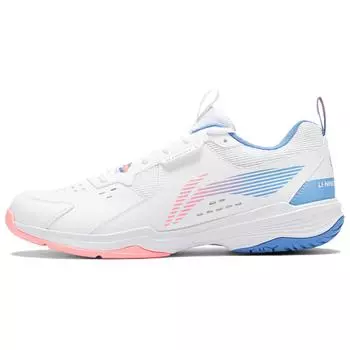 Li-Ning All-Purpose Sports Comfortable Wear-Resistant Breathable Low-Top Badminton Shoes Unisex sneaker White Pink Blue AYTT001-6 36