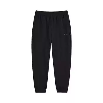 Li-Ning American High Street Retro Fashion Comfortable Simple Logo Solid Color Breathable Cuffed Loose Versatile Casual Knitted Sports Pants AKLVB43-1 S