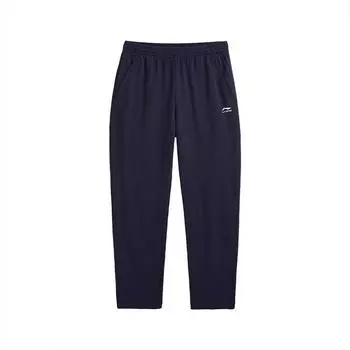 Li-Ning American Street Fashion Comfortable Simple Logo Solid Color Breathable Straight Loose Versatile Casual Knit Sports Pants AKLV811-3 S
