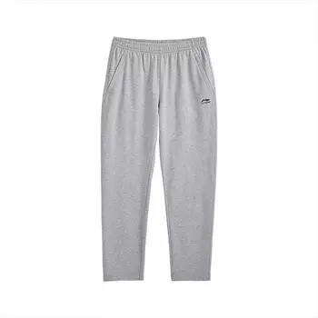 Li Ning Американский уличный стиль Удобные Простые Дышащие Прямые Свободные Универсальные Повседневные Вязаные Спортивные Штаны Унисекс Штаны Светло-серый AKLV811-2 S
