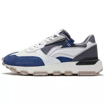 Li-Ning Амортизация Rebound Низкие спортивные повседневные туфли мужские кроссовки серые синие белые AGCS093-2 44