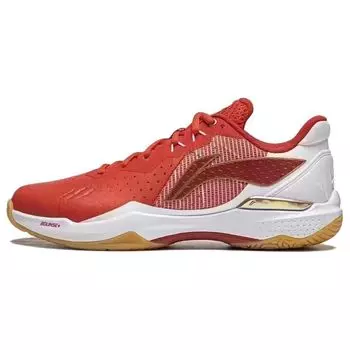 Li-Ning Амортизирующие нескользящие низкие кроссовки для бадминтона унисекс красные AYZU011-1 37
