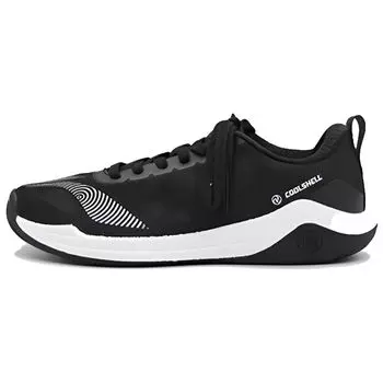 Li-Ning Амортизирующие нескользящие прочные низкие кроссовки унисекс белые черные APTT009-2 44