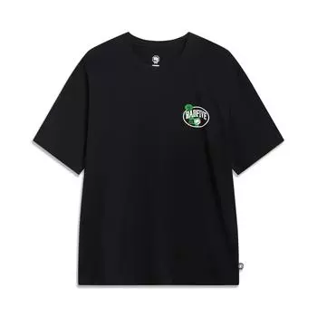 Li-Ning Anta Lining Anti-Wu Series Свободная футболка с круглым вырезом и короткими рукавами, мужские топы, черные AHST507-2 M