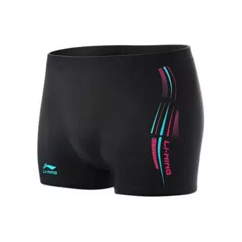 Li Ning Anti-Embarrassment Quick-Dry Боксеры Плавки Мужские Купальники Черный LSKV319-3 XL