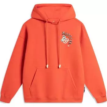 Li Ning Anti-Five 1 Printed Letter Hooded Comfortable Breathable Loose Sports Sweatshirt Men sweatshirt Phoenix-Orange AWDU085-6 XS