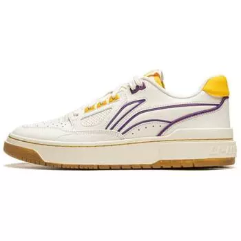 Li Ning Anti-Five Newcomer Удобные модные нескользящие износостойкие низкие кроссовки для скейтбординга унисекс белые фиолетовые желтые ABCU025-4 40