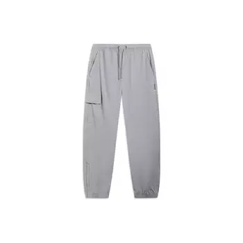 Li-Ning Anti-Five Series Deceptive Tactics, однотонные спортивные брюки на шнурке, мужские штаны цвета акулы, AYKT203-5 XL