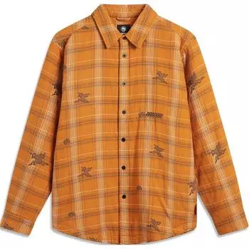 Li-Ning Anti-Five Series Full Print Checkered Single-Breasted Short Cotton Jacket Men Jacket Sand-Orange AJMU127-2 S