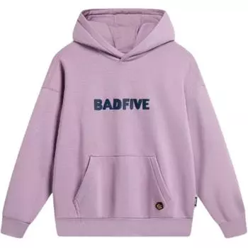 Li Ning Anti-Five Series Letter Loose Comfortable Long Sleeve Hoodie Men Hoodies Xianxia-Purple AWDTA71-5 L