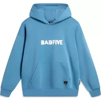 Li-Ning Anti-Five Series Letter Loose Hooded Comfortable Long Sleeve Sweatshirt Men Sweatshirt Waterfall-Blue AWDTA71-2 L
